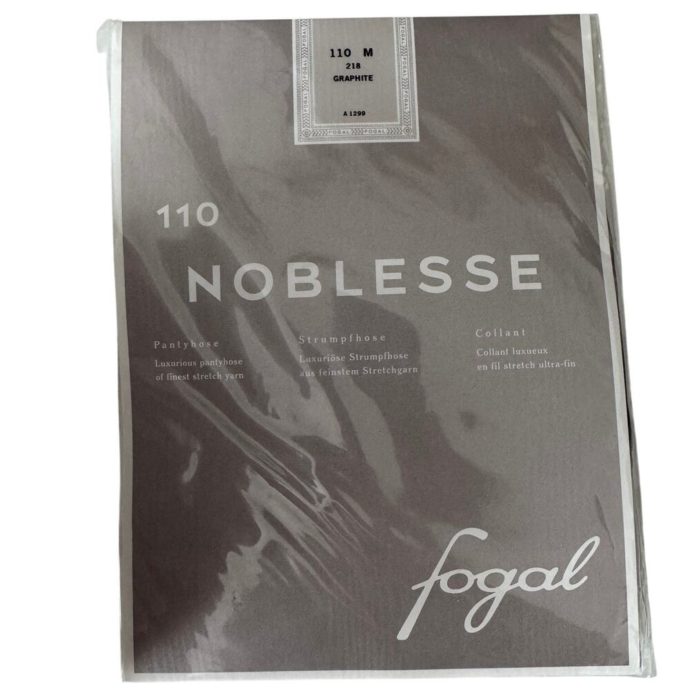 Y2K Fogal Noblesse 110 Pantyhose Graphite M Bergdorf Goodman Made in France
